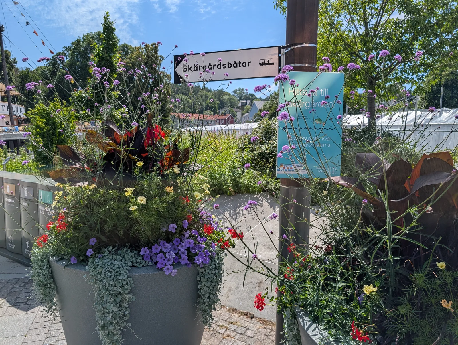 Båtar förtöjda i hamnen